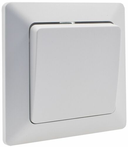 MILOS Wechsel-Schalter, UP, wei� matt 250V~/ 10A, inkl. Rahmen, Klemmanschluss