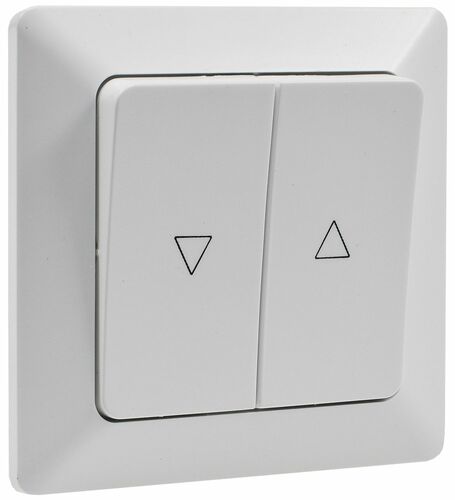 MILOS Jalousien-Steuerung Hoch/Runter Taster, inkl. Rahmen, UP, wei� matt