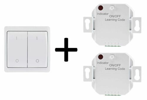 Funk Starter-Set No.4 Pilota Casa 2-fach Wandschalter + 2x UP Empf�nger