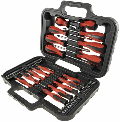 Schraubendreher Set 58-teilig mit Koffer 18 Schraubendreher, 40 Bits