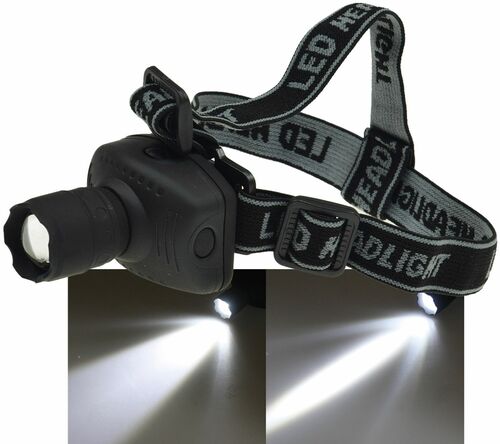 LED-Stirnlampe mit fokussierbarer 1W LED inkl. Batterien