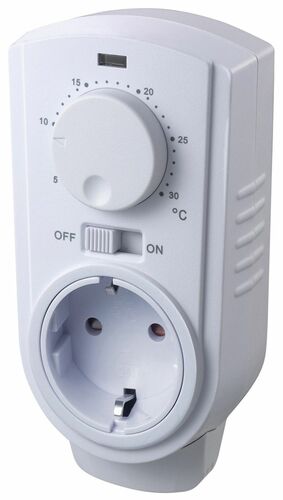 Steckdosen-Thermostat ST-35 ana max. 3500W, 5-30-C, AUS/AUTO, 230V