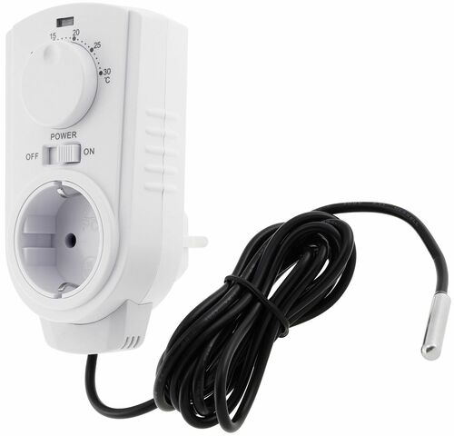 Steckdosen-Thermostat ST-50 ana EXT 5-30-C, 230V, 2m Kabel + Au�enf�hler