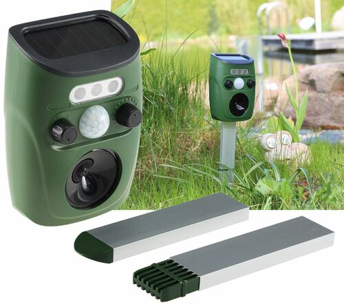 Ultraschall-Tierscheuche UTS Solar Pro Bewegungsmelder, Hunde, Katzen, V�gel