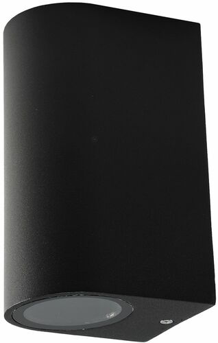 LED-Wandleuchte CTW-2 f�r 2x GU10, IP44, Geh�use schwarz