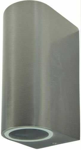 LED-Wandleuchte CTW-2 f�r 2x GU10, IP44, Edelstahl poliert