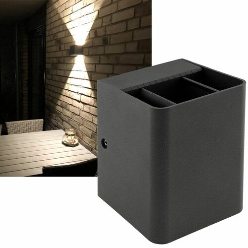 LED Wandleuchte Fachada IP54, 2x3W, 3000K, warmwei�