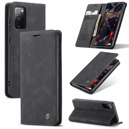 Handy Hülle Schutz Tasche für Samsung Galaxy S20 FE Cover Wallet Etui  Schwarz