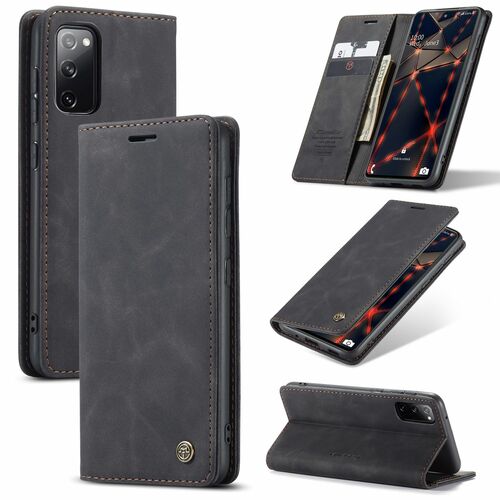 Handy H�lle Schutz Tasche f�r Samsung Galaxy S20 FE Cover Wallet Etui Schwarz