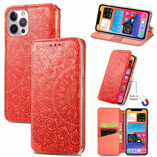Apple iPhone 12 mini Handyh�lle Schutztasche Case Cover Mandala Rot