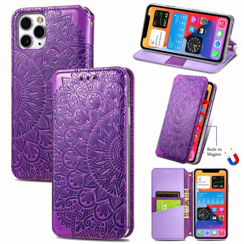 Apple iPhone 11 Pro Max Handyh�lle Schutztasche Case Cover Mandala Violett
