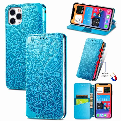 Apple iPhone 11 Pro Max Handyh�lle Schutztasche Case Cover Mandala Blau