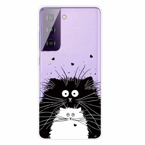 Samsung Galaxy S21 Handyh�lle Ultra D�nn Schutzcase Cover Katze Transparent