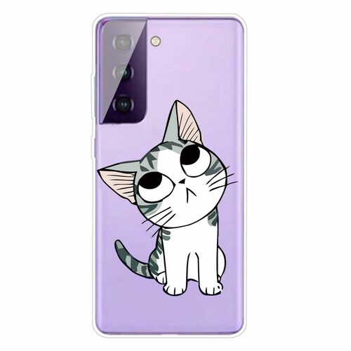 Samsung Galaxy S21 Handyh�lle Ultra D�nn Schutzcase Cover Katze Transparent