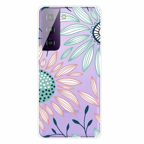 Samsung Galaxy S21 Plus Handyh�lle Ultra D�nn Schutzcase Cover Blumen Transparent