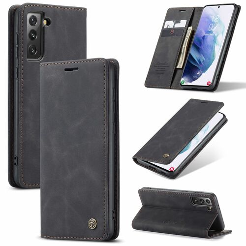 Handy H�lle Schutz Tasche f�r Samsung Galaxy S21 Plus Cover Wallet Etui Schwarz