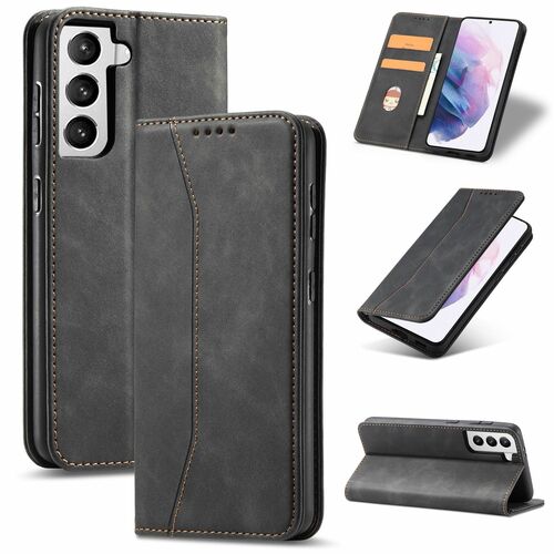 Handy H�lle Schutz Tasche f�r Samsung Galaxy S21 Plus Cover Wallet Etui Schwarz