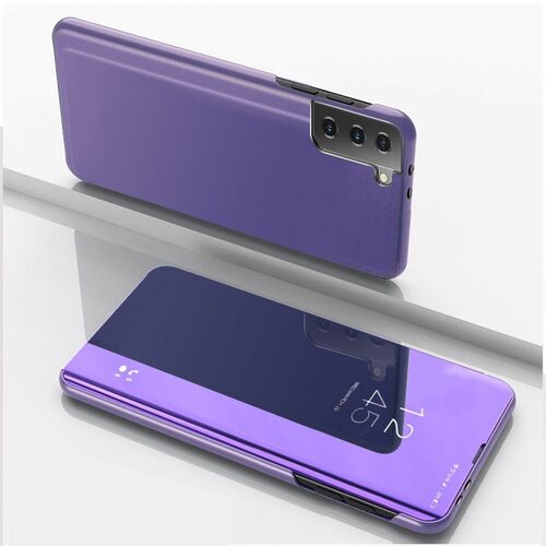Samsung Galaxy S21 Plus Handyh�lle Schutztasche 360 Grad Mirror Cover Violett