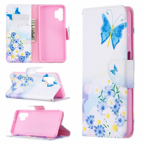 Samsung Galaxy A32 5G Tasche Handy H�lle Schutz-Cover Flip-Case mit Kartenfach Schmetterling