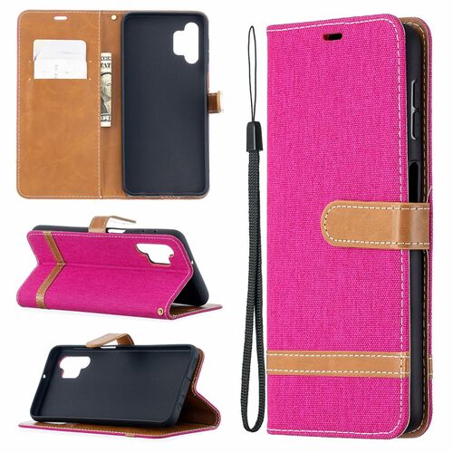 Samsung Galaxy A32 5G Handy H�lle Schutz-Tasche Case Cover Kartenfach Etuis Pink
