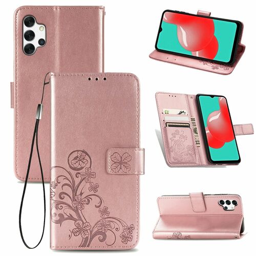Samsung Galaxy A32 5G Handy H�lle Schutz-Tasche Cover Flip-Case Kartenfach Rosa