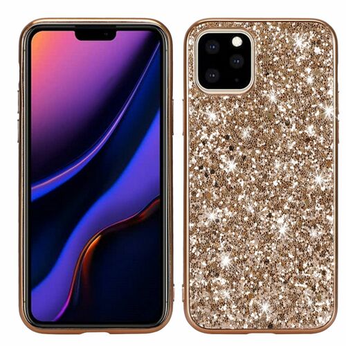 Apple iPhone 11 Pro Handyh�lle Schutzcase Glitzer Funkel Cover Gold