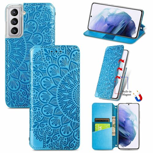 Samsung Galaxy S21 Plus Handyh�lle Schutztasche Case Cover Mandala Blau