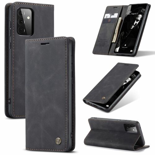 Handy H�lle Schutz Tasche f�r Samsung Galaxy A72 5G Cover Wallet Etui Schwarz