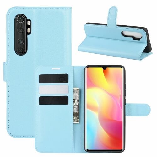 Xiaomi Mi Note 10 Lite Handyh�lle Schutztasche Case Cover Klapptasche Blau