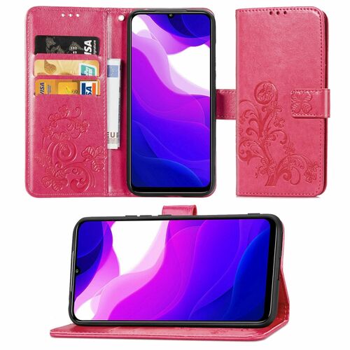 Xiaomi Mi 10 Lite 5G Handy H�lle Schutz Tasche Cover Flip Case Kartenfach Pink