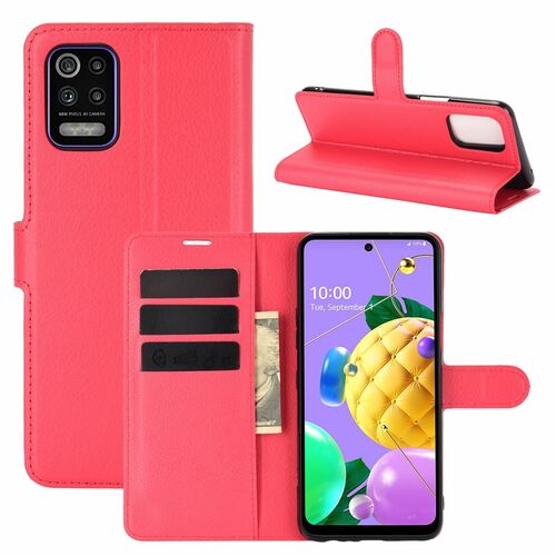LG K52 Handyh�lle Schutztasche Case Cover Klapptasche Rot