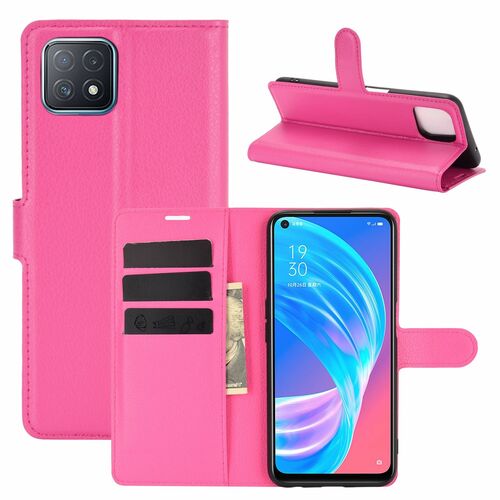 Oppo A72 / A73 Handyhlle Schutztasche Case Cover Klapptasche Rosa