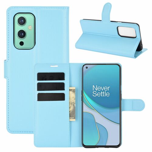 OnePlus 9 Handyh�lle Schutztasche Case Cover Klapptasche Blau