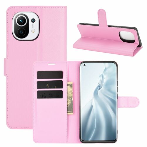 Xiaomi Mi 11 Handyh�lle Schutztasche Case Cover Klapptasche Rosa