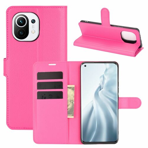 Xiaomi Mi 11 Handyh�lle Schutztasche Case Cover Klapptasche Rosa