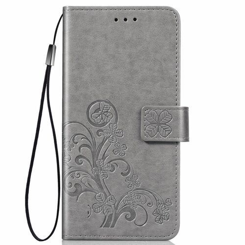 Nokia 2.2 Handy H�lle Schutz Tasche Cover Flip Case Kartenfach Grau