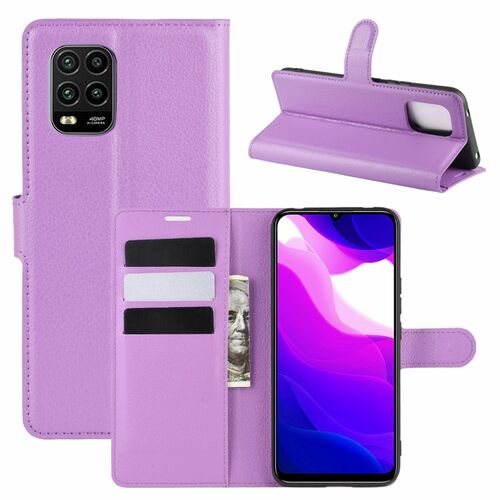 Xiaomi Mi 10 Lite 5G Handyh�lle Schutztasche Case Cover Klapptasche Violett