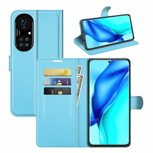 Handyh�lle f�r Huawei P50 Pro Schutztasche Wallet Cover 360 Case Etuis Blau
