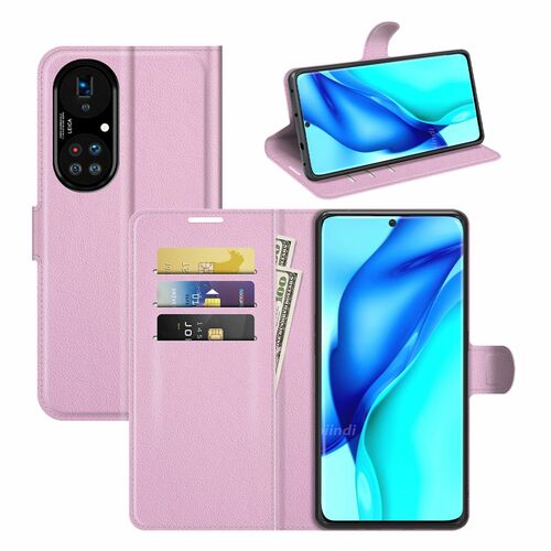Handyh�lle f�r Huawei P50 Pro Schutztasche Wallet Cover 360 Case Etuis Rosa