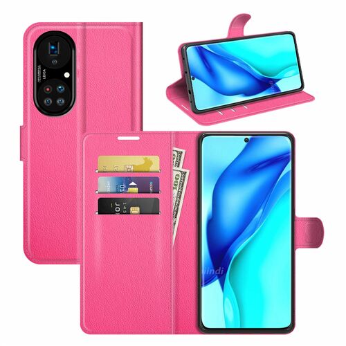 Handyh�lle f�r Huawei P50 Pro Schutztasche Wallet Cover 360 Case Etuis Rosa