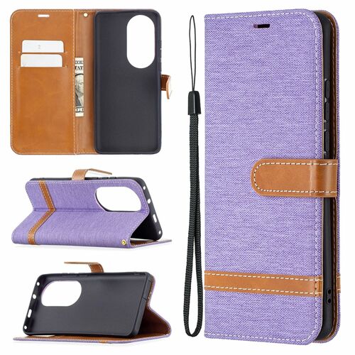 Handyh�lle f�r Huawei P50 Pro Schutztasche Wallet Cover 360 Case Etuis Violett
