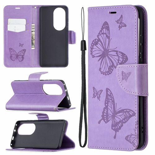 Handyh�lle f�r Huawei P50 Pro Schutztasche Wallet Cover 360 Case Etuis Violett