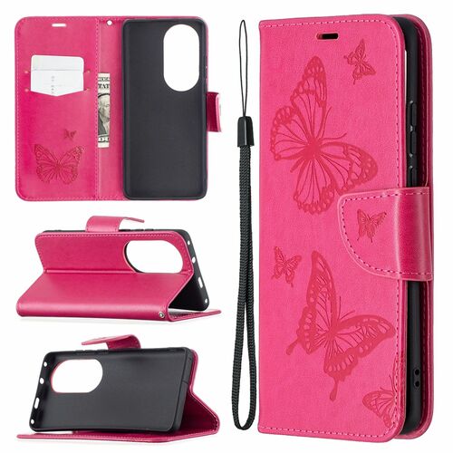 Handyh�lle f�r Huawei P50 Pro Schutztasche Wallet Cover 360 Case Etuis Rosa