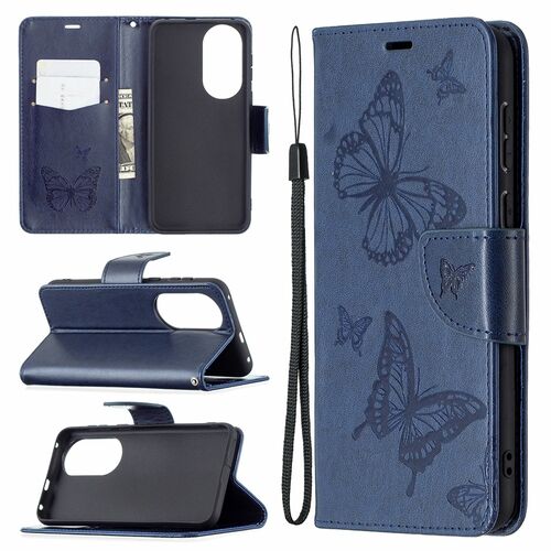 Handyh�lle f�r Huawei P50 Schutztasche Wallet Cover 360 Case Etuis Blau