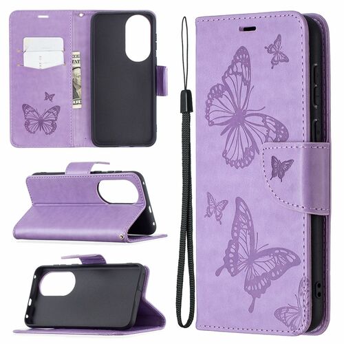 Handyh�lle f�r Huawei P50 Schutztasche Wallet Cover 360 Case Etuis Violett