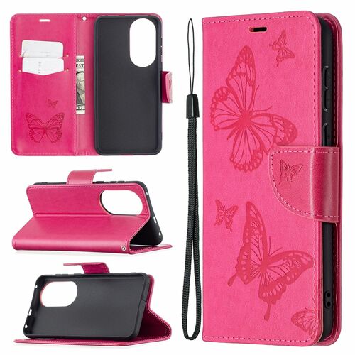 Handyh�lle f�r Huawei P50 Schutztasche Wallet Cover 360 Case Etuis Rosa