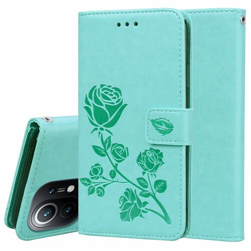 Handyh�lle f�r Xiaomi Mi 11 Lite Schutztasche Wallet Cover 360 Case Etuis Gr�n