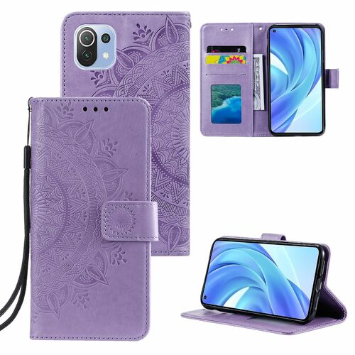 Handyh�lle f�r Xiaomi Mi 11 Lite Schutztasche Wallet Cover 360 Case Etuis Violett