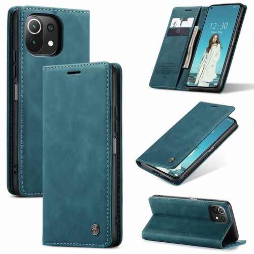 Handyh�lle f�r Xiaomi Mi 11 Lite Schutztasche Wallet Cover 360 Case Etuis Blau