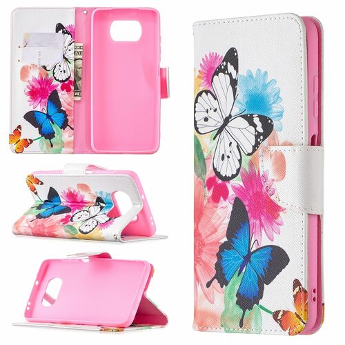 Handyh�lle f�r Xiaomi Poco X3 Schutztasche Wallet Cover 360 Case Etuis Rosa